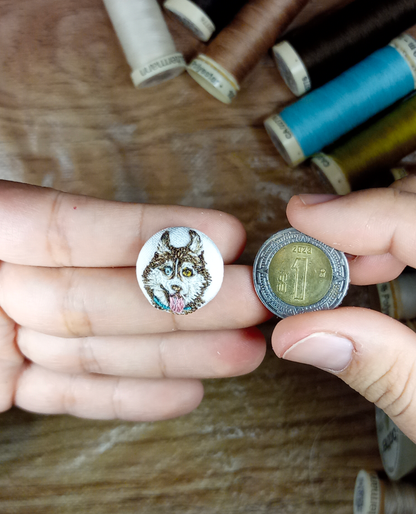 Paquete de 1 a 5 botones forrados (1 mascota por botón)  ($25 to $110usd)